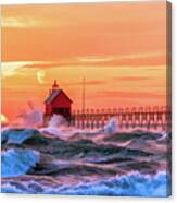 Grand Haven Lighthouses Canvas Print