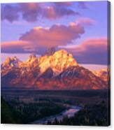 Grand Teton Sunrise Canvas Print