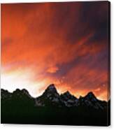 Grand Teton Sunset Canvas Print