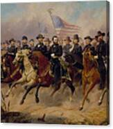 Grant And His Generals Canvas Print