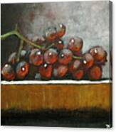 Grapes On A Block Canvas Print