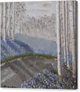 Grayscale Bluebells Canvas Print