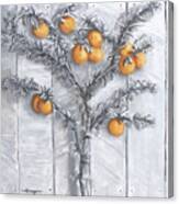 Grayscale Oranges Canvas Print