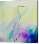 Great Blue Heron Sillouette Abstract Canvas Print