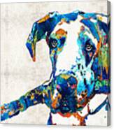 Great Dane Art - Stick With Me - By Sharon Cummings Canvas Print