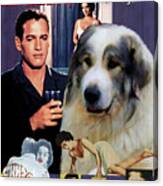 Great Pyrenees - Pyrenean Mountain Dog Art Canvas Print - Cat On A Hot Tin Roof Movie Poster Canvas Print