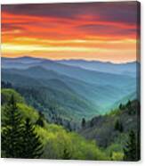 Great Smoky Mountains National Park Gatlinburg Tn Scenic Landscape Canvas Print