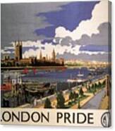 Great Western Railway - London Pride - Retro Travel Poster - Vintage Poster Canvas Print