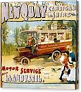 Great Western Railway - Motor Service From Llandyssil - Retro Travel Poster - Vintage Poster Canvas Print