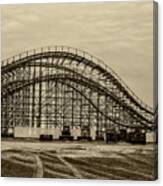 Great White Roller Coaster In Wildwood New Jersey Canvas Print