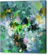 Green And Yellow Abstract Art Canvas Print