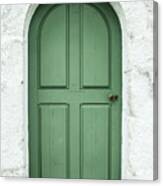Green Church Door Iv Canvas Print