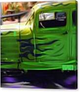 Green Hotrod Canvas Print