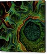 Green Lace Agate Abstract Canvas Print