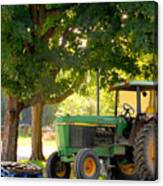 Green Tractor 2 Canvas Print