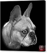 Greyscale French Bulldog Pop Art - 0755 Bb Canvas Print