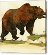 Grizzly Bear Art Canvas Print