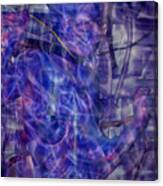 Growing Dimensional Blue Aliens Canvas Print