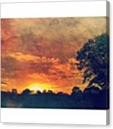 Grungy Sunset #textured #sunset Canvas Print