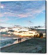 Gulf Shores Beach Sunset Seascape 0272a Digital Painting Canvas Print