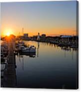 Gulfport Harbor Sunset Canvas Print