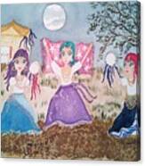 Gypsies Under The Moon Canvas Print