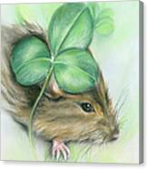 Hamster In The Clover Canvas Print