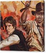 Han Solo And Indiana Jones Canvas Print