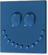 Happy Face Made Of Water Drops Canvas Print