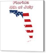 Happy Florida 4th Of July Canvas Print