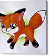 Happy Little Fox Canvas Print