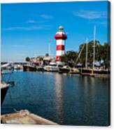 Harbourtown Lighthouse And Harbor Canvas Print