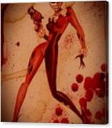 Harley Quinn - Wet Blood Canvas Print