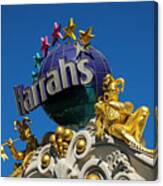 Harrah's Casino Sign On The Las Vegas Strip Canvas Print