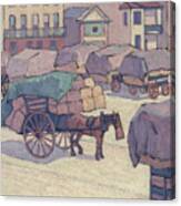 Hay Carts, Cumberland Market Canvas Print