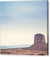 Hazy Sunset Over Mitchell Butte, Monument Valley Canvas Print