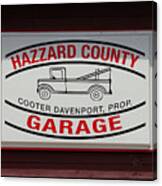 Hazzard County Garage Canvas Print