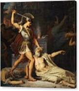 He Death Of Priam Canvas Print