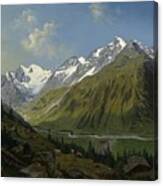 He Valley Of Ferleiten With The Wiesbachhorn In The Salzburg Canvas Print