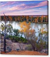 Heading Cliffs Murray River South Australia Canvas Print