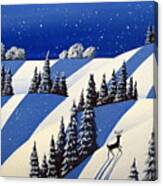 Heading North - Modern Winter Landscape Canvas Print