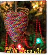 Heart 2 - With Love - Christmas Greetings Card Canvas Print