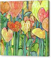 Heart Bloomies 3 - Golden Canvas Print