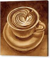 Heart Latte Canvas Print