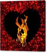 Heart On Fire Canvas Print