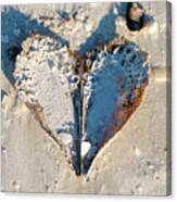 Heart On The Beach Canvas Print