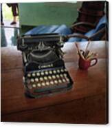 Hemingways' Cuba Typewriter No. 6 Canvas Print