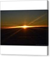 Here Comes The Sun...flying Over Madrid Canvas Print