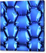 Hexagonal Blue Bubble Textured Background Canvas Print