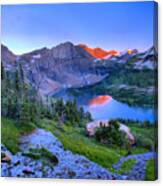 Hidden Lake Sunset Landscape Canvas Print